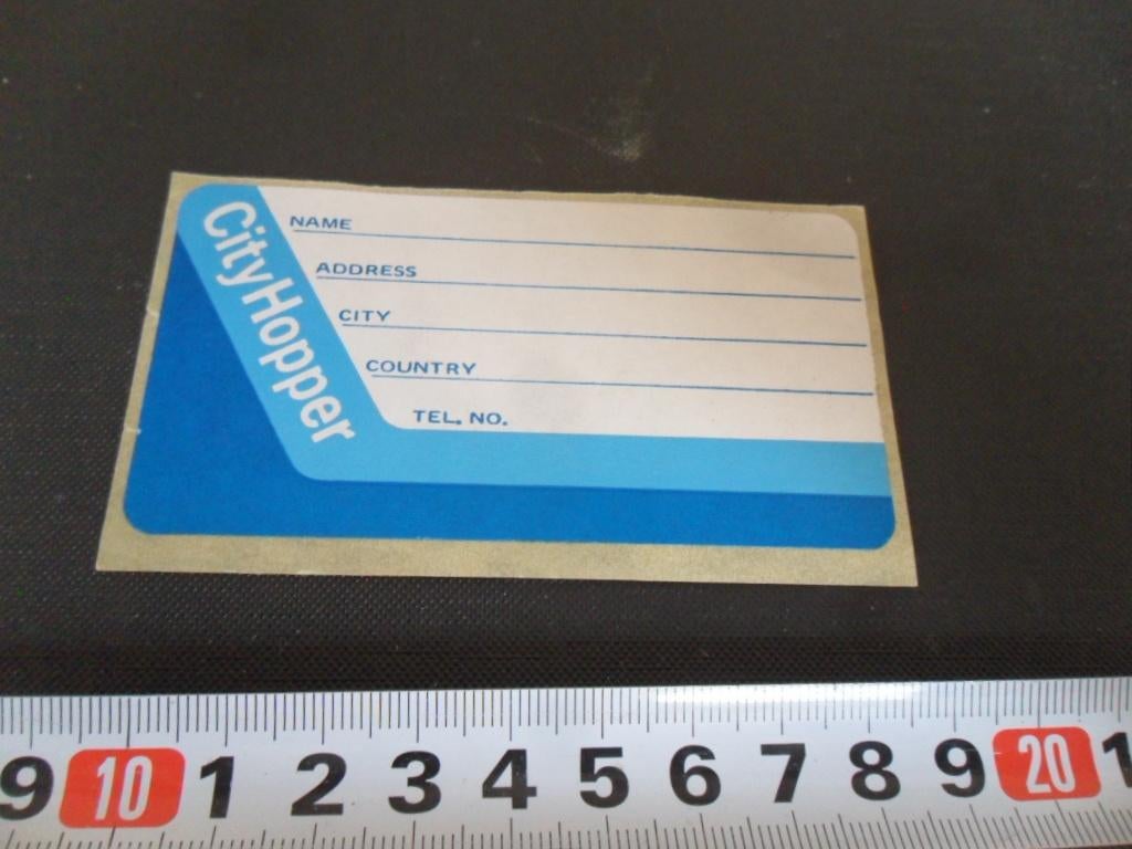 sticker label City Hopper, Verzamelen, Stickers, Zo goed als nieuw, Ophalen