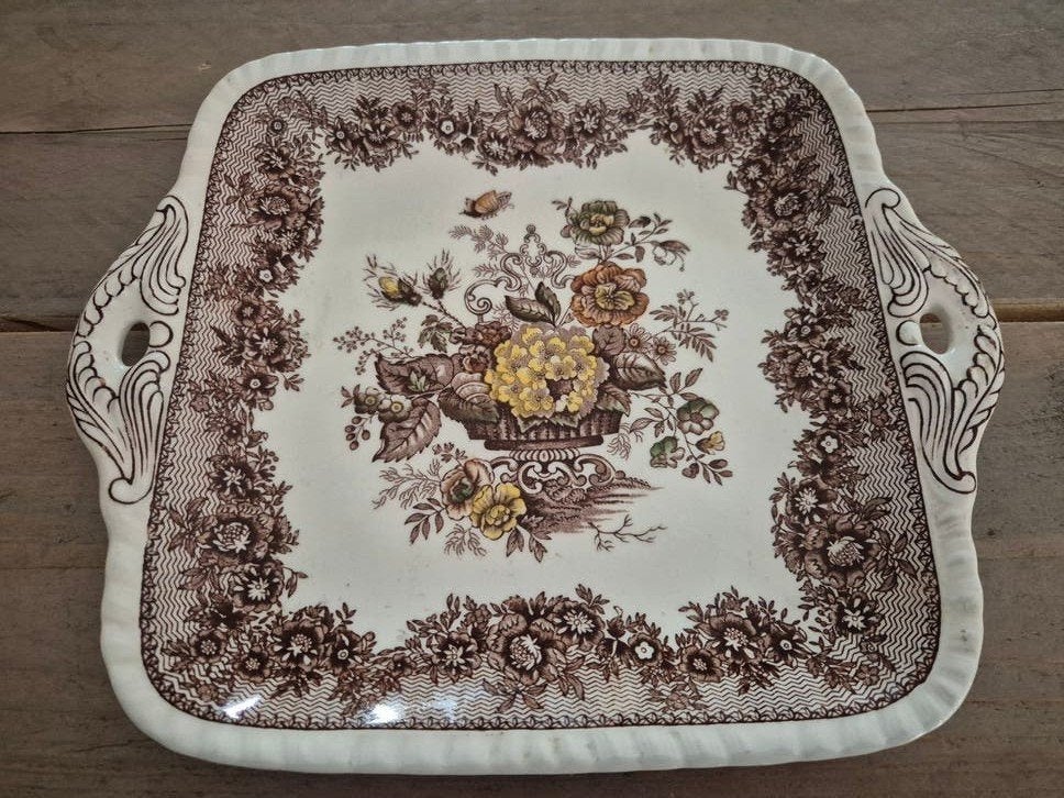 Mason's Patent Ironstone Ascot Vierkante Serveerschaal, Ophalen of Verzenden