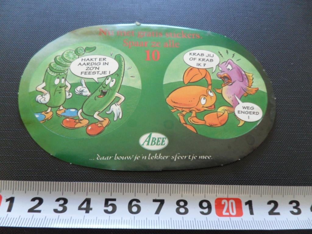 sticker strip ABEE daar bouw je 'n lekker sfeertje mee, Ophalen, Zo goed als nieuw