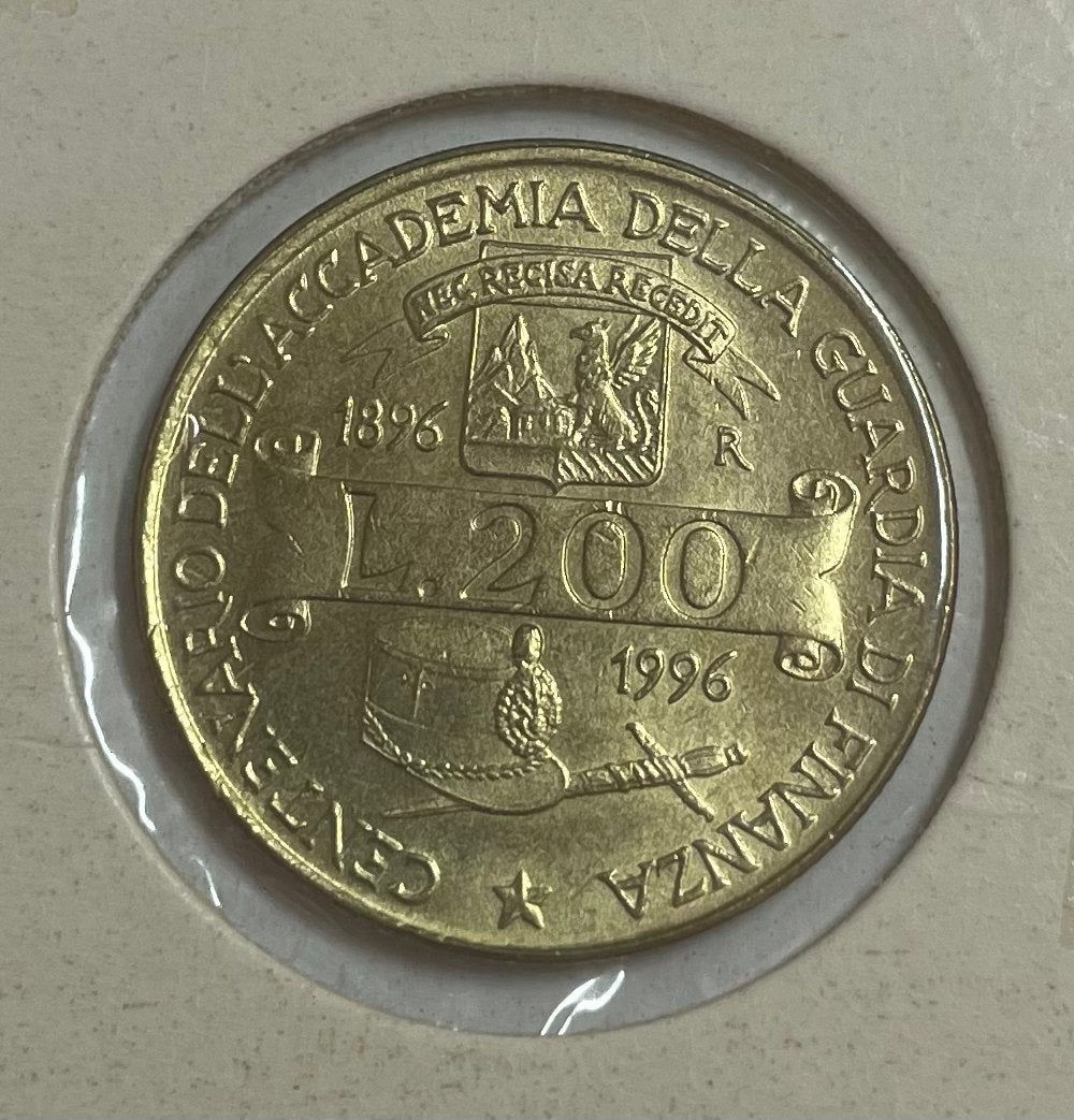 200 lire Italië 1996, Postzegels en Munten, Munten | Europa | Niet-Euromunten, Ophalen of Verzenden, Italië