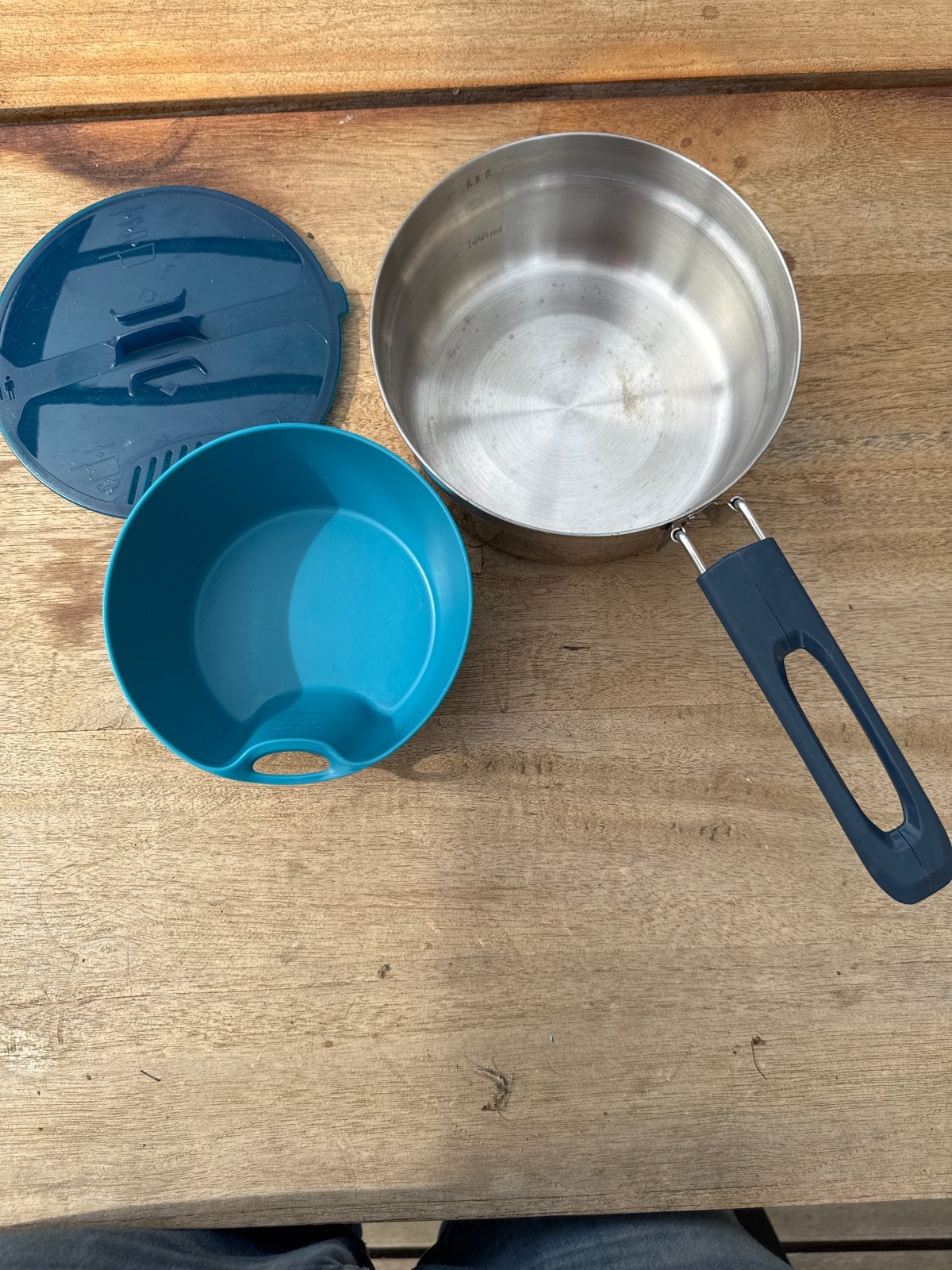 Quechua Camping Kookset - Pan, Kom en Deksel, Ophalen of Verzenden, Gebruikt