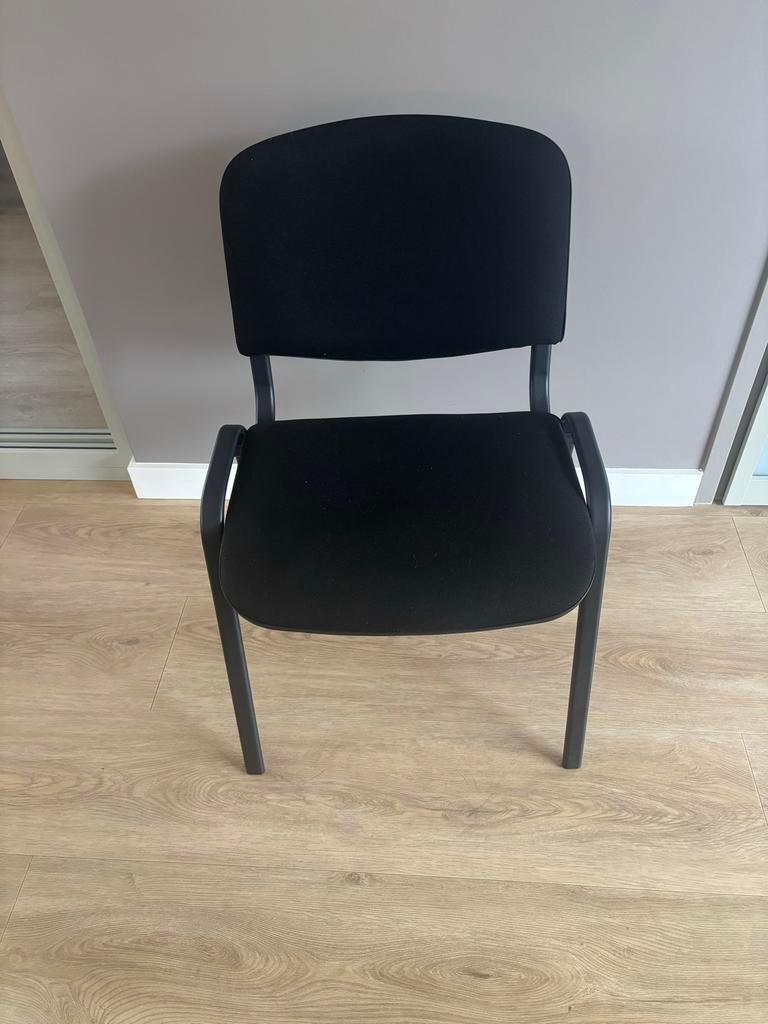 Zwarte wachtkamer stoel, Ophalen, Gebruikt, Zwart, Eén