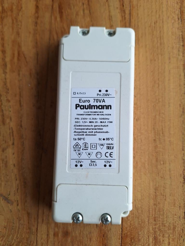 Paulman Euro 70VA  230Vac 12V=, Ophalen of Verzenden, Overige typen