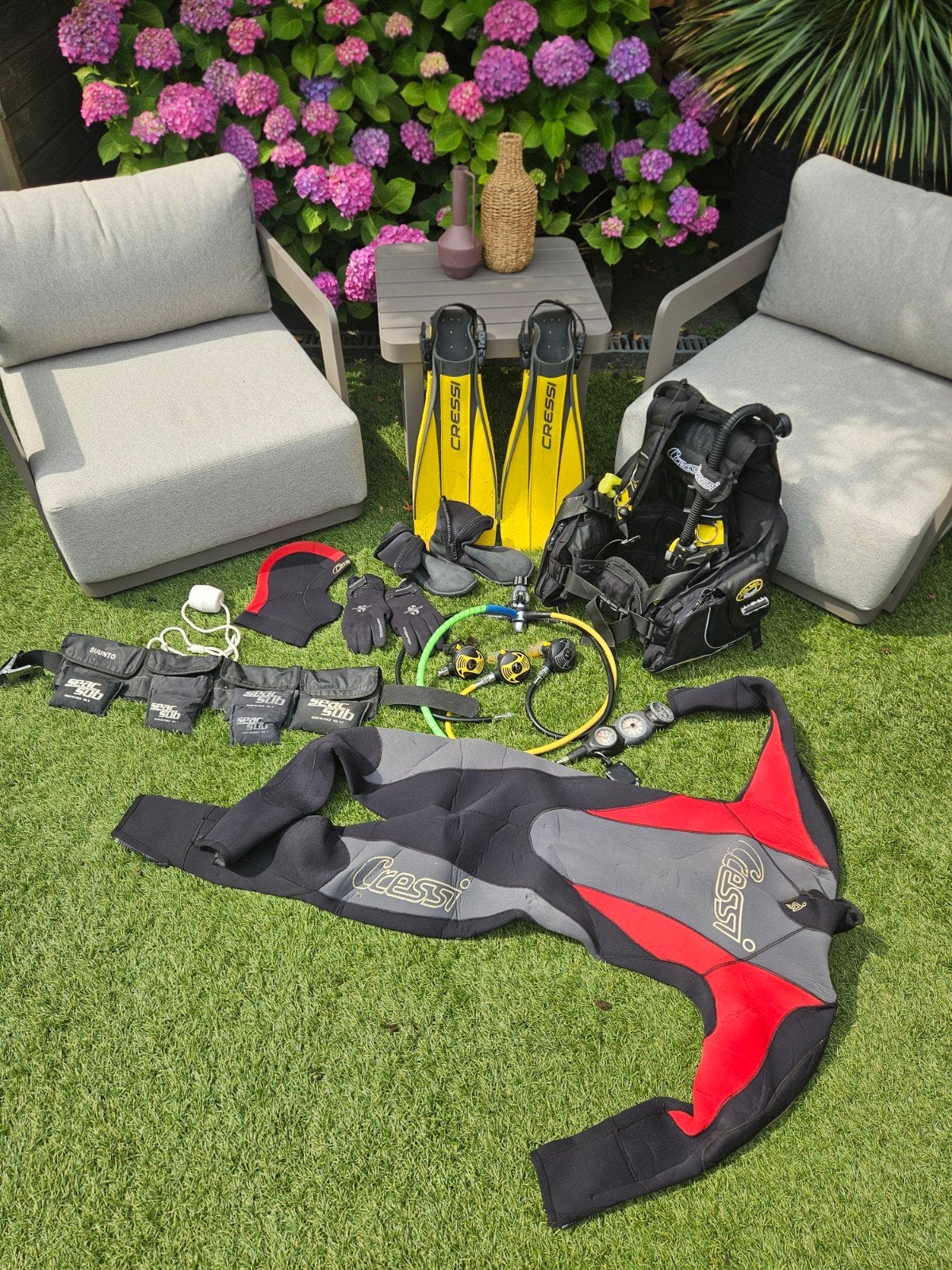 Duik (scuba) spullen te koop wegens beëindigen hobby, Ophalen, Gebruikt, Duikpak