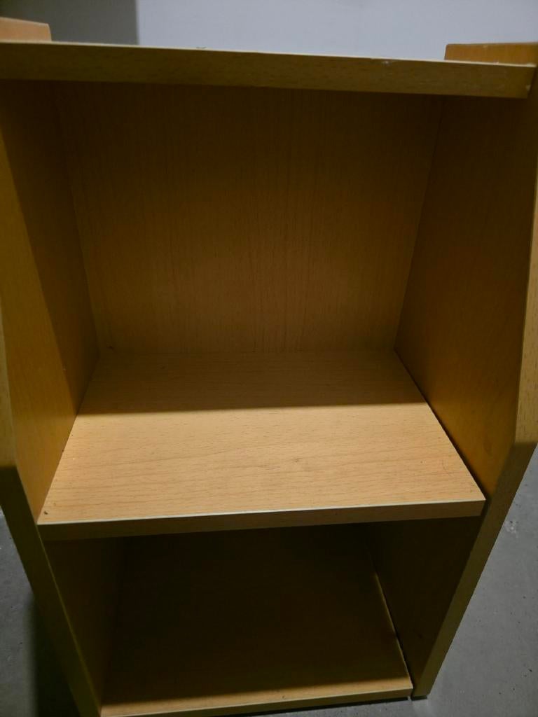 Houten Boekenkast met 2 Planken - Gebruikt, Ophalen, Met plank(en), Gebruikt, 50 tot 100 cm