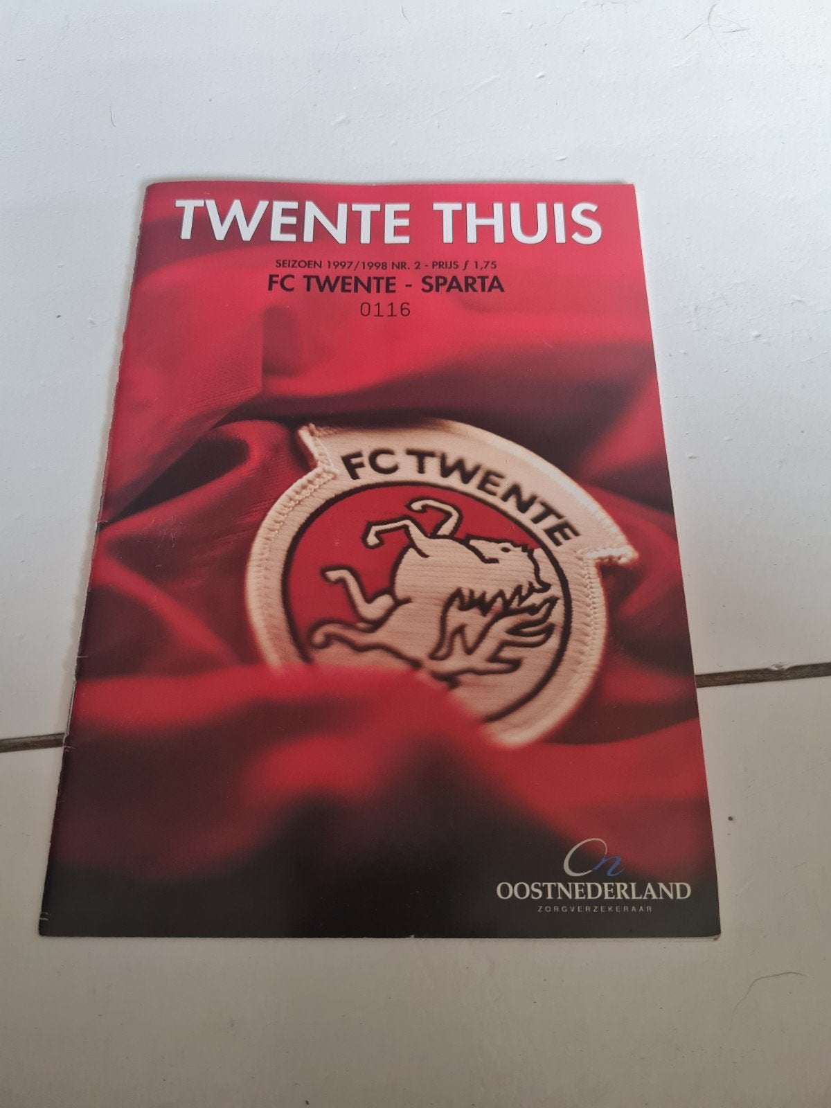 Programmaboekje FC Twente - Sparta (Seizoen 1997/1998), Ophalen of Verzenden