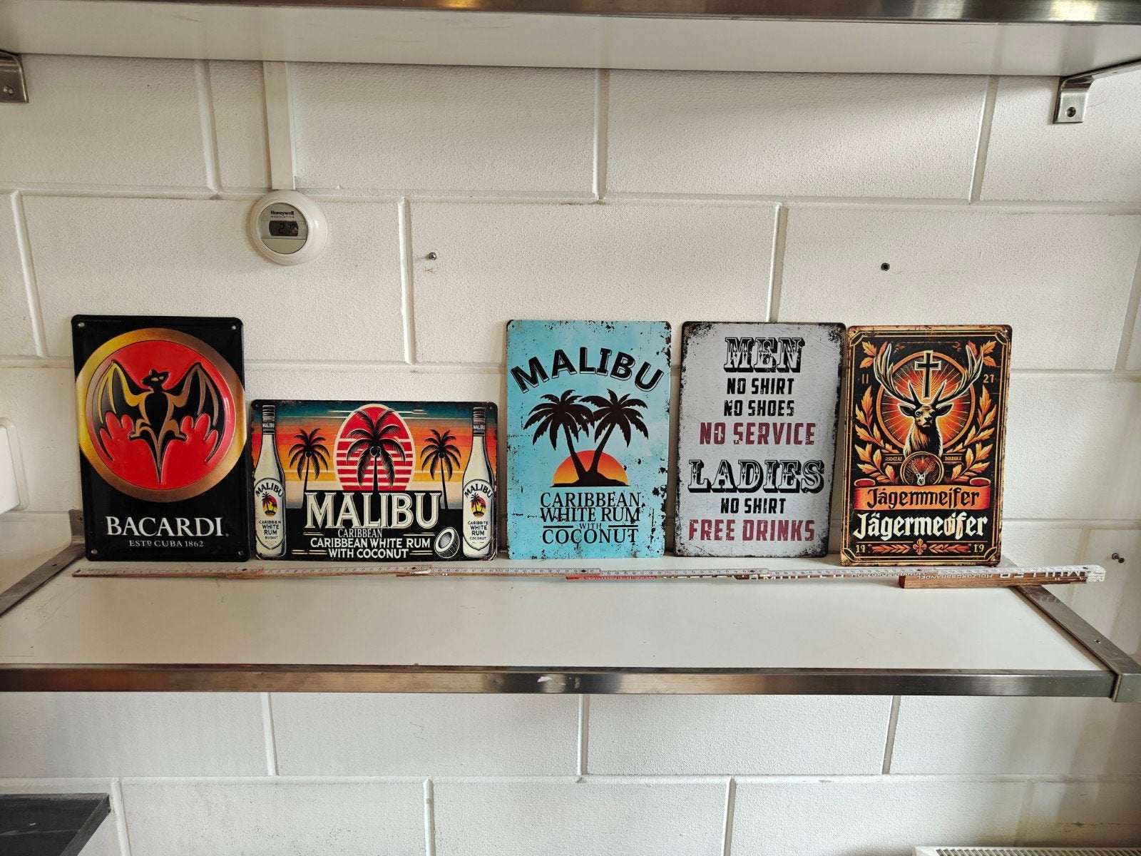 Set van 5 Metalen Mancave borden nu 20 euro bij elkaar, Reclamebord, Ophalen of Verzenden, Zo goed als nieuw, X