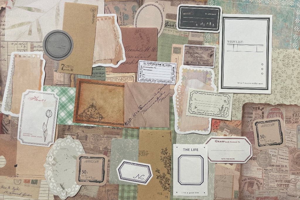Scrapbooking vintage, kraft papier, Hobby en Vrije tijd, Scrapbooking, Verzenden, Nieuw, Papier of Karton