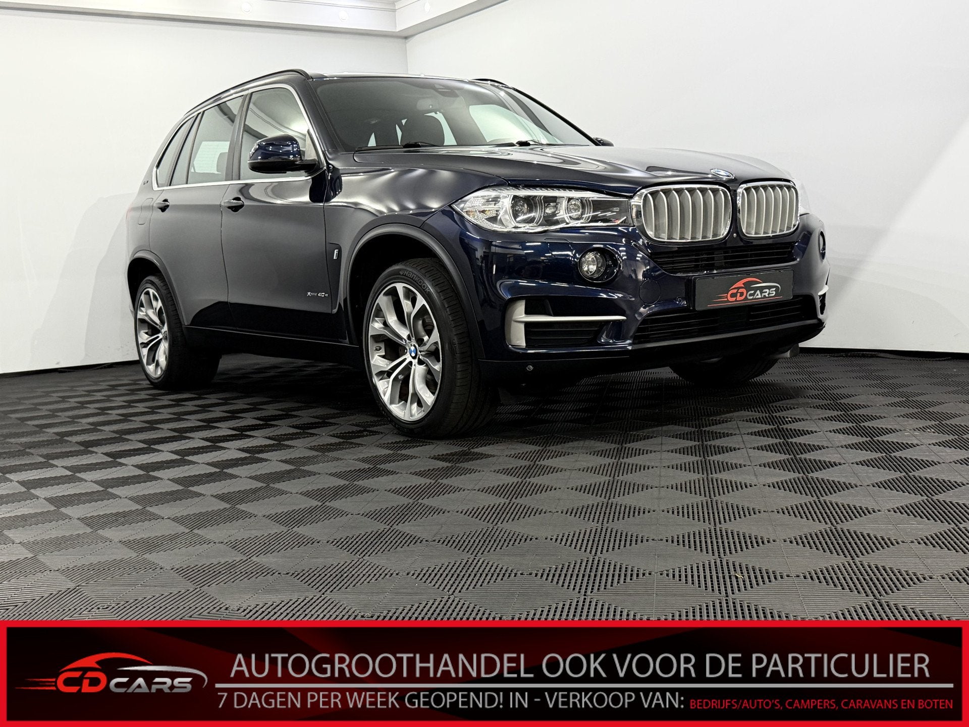 BMW X5 xDrive40e iPerformance High Executive Plug-in Leder,, Auto's, Gebruikt, 4 cilinders, Blauw, Automatische klimaatregeling