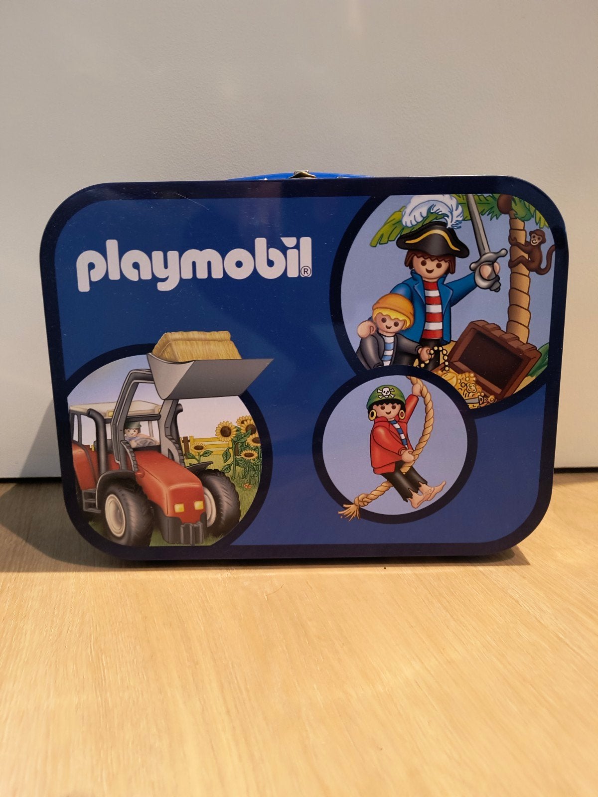 Playmobil Puzzels in blikken doos - 4 stuks, Kinderen en Baby's, Ophalen of Verzenden, Meer dan 50 stukjes, 4 tot 6 jaar