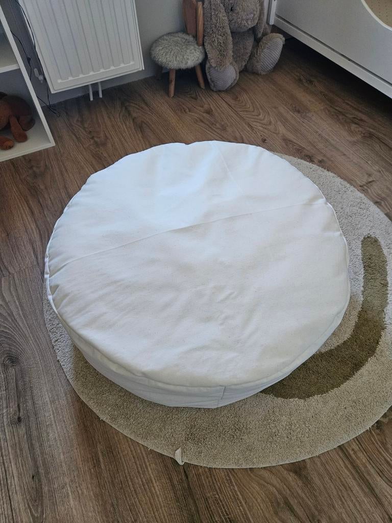 Beanbag voor babyfotografie - 80cm diameter, Ophalen, Zo goed als nieuw, Wit, Zitzak