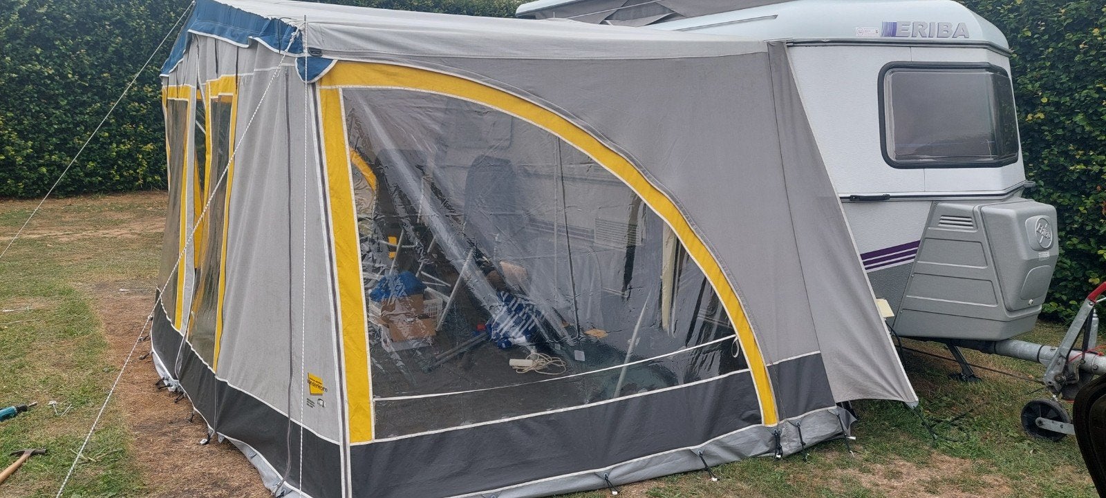 Voortent voor caravan, Caravans en Kamperen, Voortenten en Luifels, Ophalen, Gebruikt, Overige merken