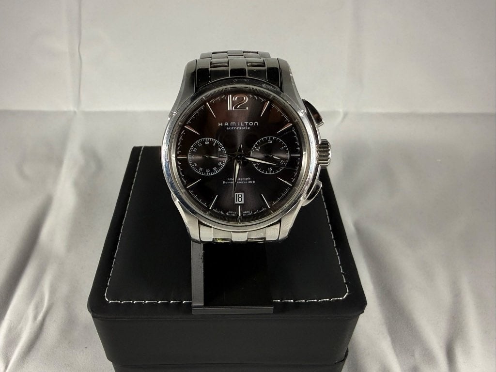 Hamilton Jazzmaster Chronograph Automatic – H326060, Overige merken, Staal, Staal, Polshorloge