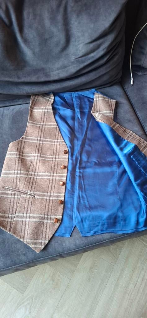 Mooie kwaliteit geruit heren gilet - Maat M, Ophalen of Verzenden, Zo goed als nieuw, Geen merk