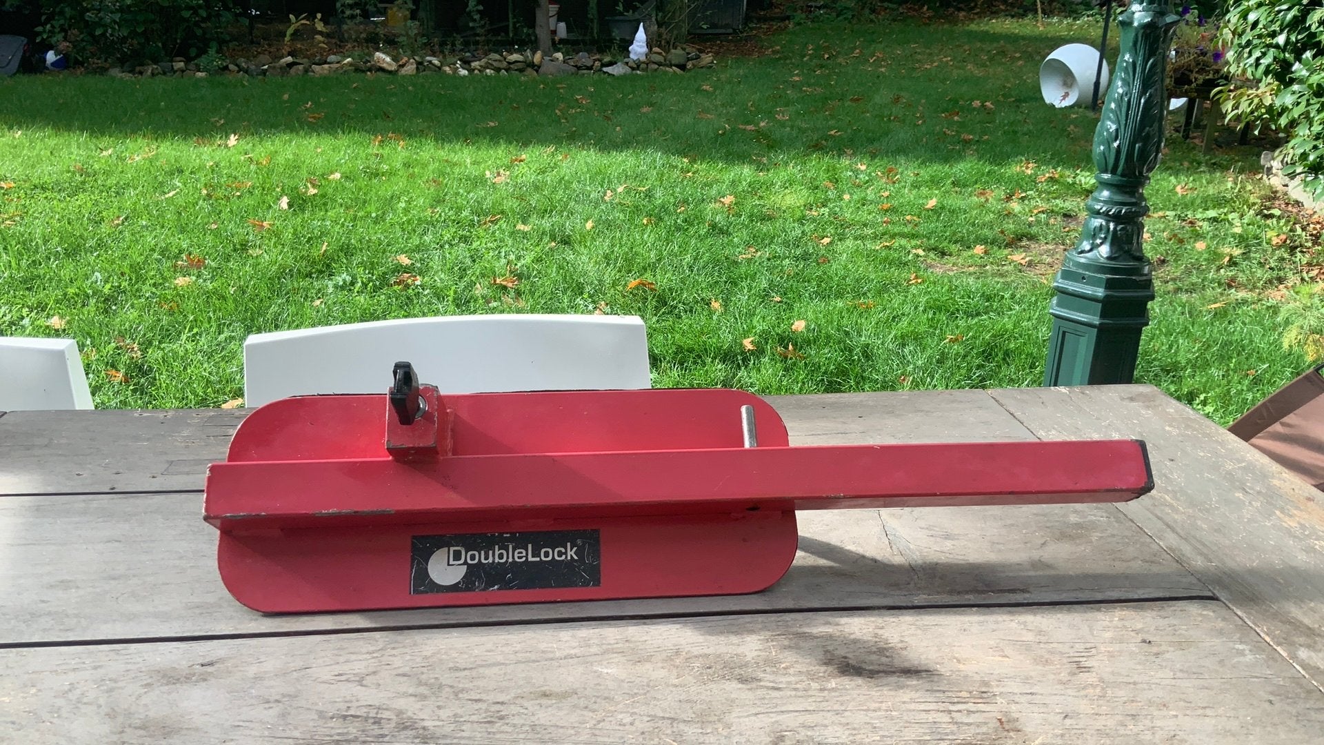 DOUBLELOCK WIELKLEM VOOR CARAVAN , CAMPER OF AANHANGER, Ophalen of Verzenden, Gebruikt