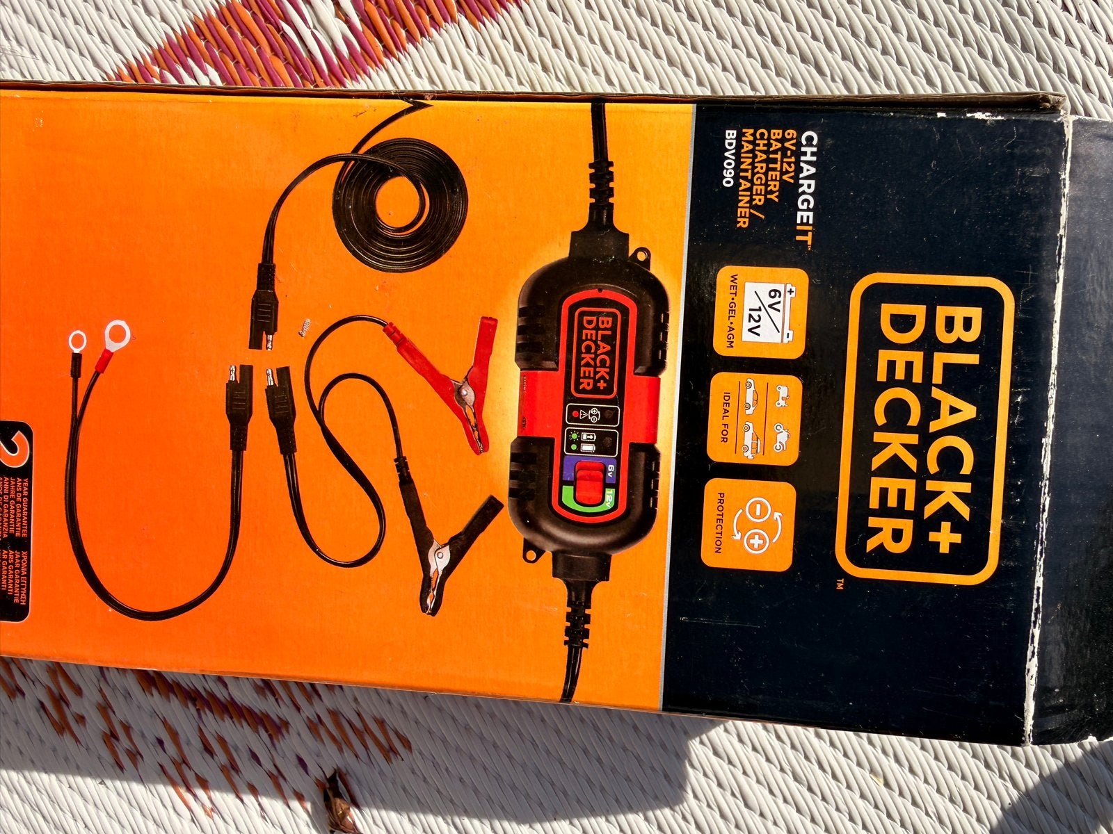 Black+Decker BDV090 Acculader 6V/12V, Gebruikt, Universele onderdelen