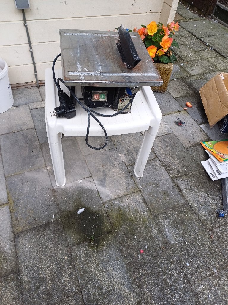 tafel tegelzaag, Doe-het-zelf en Verbouw, Gereedschap | Zaagmachines, Minder dan 30 mm, Gebruikt, Overige typen, 600 tot 1200 watt