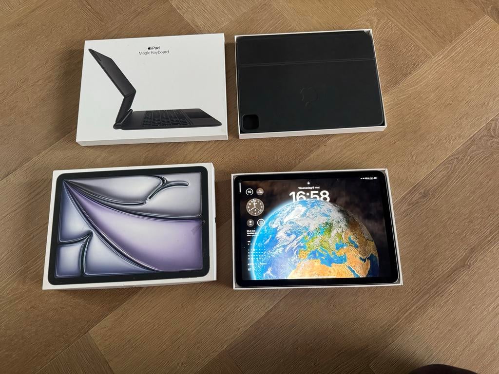 Apple iPad Air 2024 m2 chip met Magic Keyboard, Computers en Software, Apple iPads, Apple iPad Air, 11 inch, Nieuw, Ophalen of Verzenden