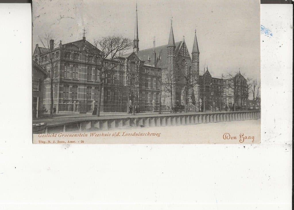 Den Haag Loosduinseweg Gesticht Groenestein Weeshuis N Boon, Ophalen of Verzenden, Voor 1920, Gelopen, Zuid-Holland