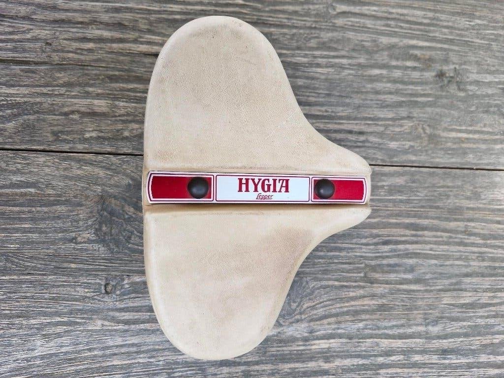 Lepper Hygia licht leren lederen fietszadel., Ophalen, Zo goed als nieuw, Lepper