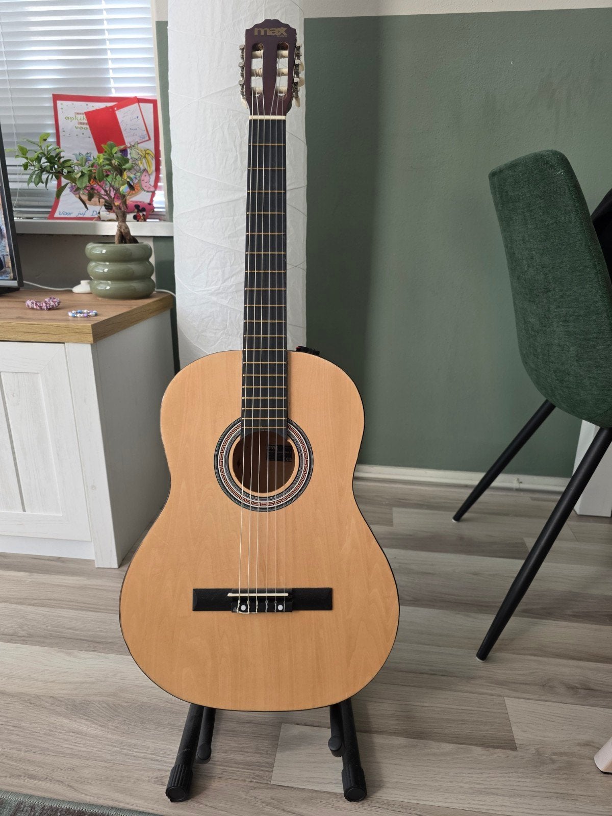 Max Music Klassieke Gitaar met hoes en accessoires, Ophalen, Zo goed als nieuw, Klassieke of Spaanse gitaar