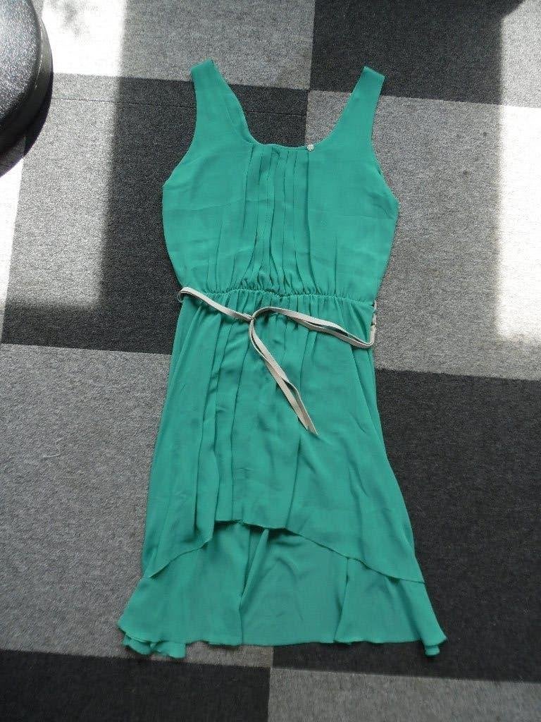 Kocca Groene Jurk met Ceintuur mt m, Kleding | Dames, Maat 38/40 (M), Kocca, Ophalen of Verzenden, Zo goed als nieuw