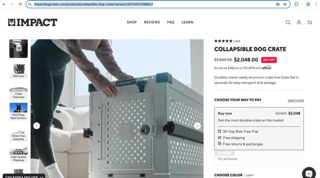 XXL Impact Dog Crate, Dieren en Toebehoren, Ophalen, Gebruikt