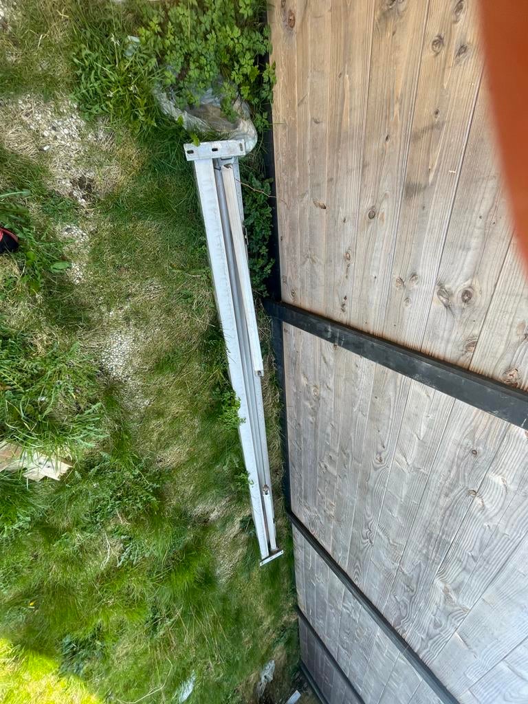 Zonnescherm 3.50m breed, 3m uitval, Tuin en Terras, Zonneschermen, Gebruikt, Ophalen of Verzenden, 250 cm tot 450 cm, Knikarmscherm