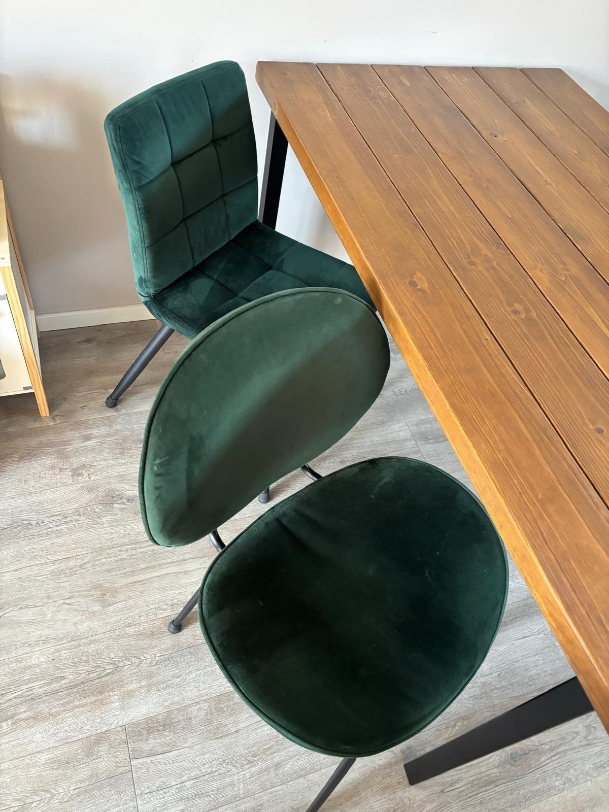 Robuuste eettafel steigerhout 150x85 cm + Stoelen!, Gebruikt, 50 tot 100 cm, 150 tot 200 cm, Vier personen