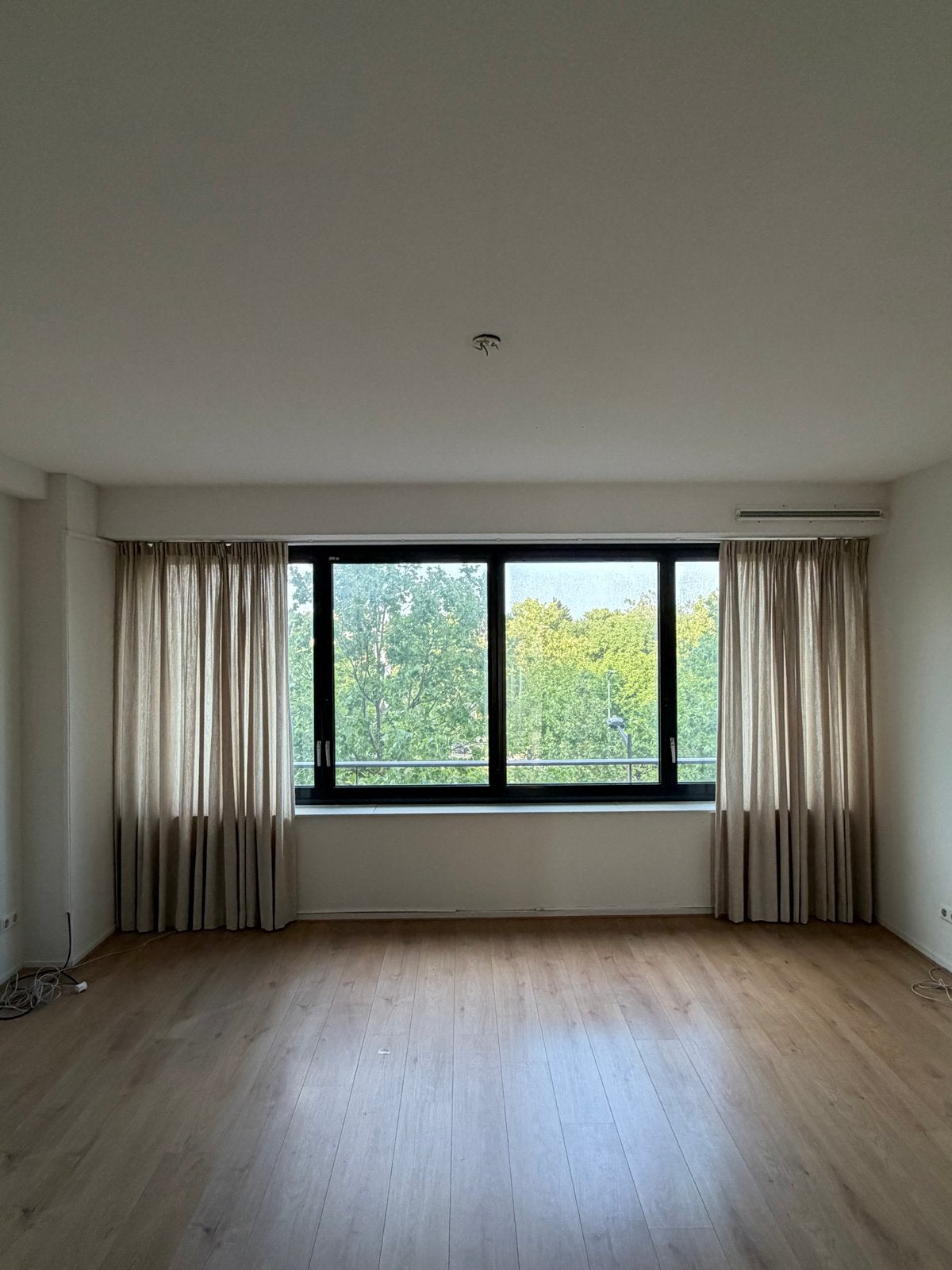 Lichtdoorlatende gordijnen, beige, 220x220 cm, Huis en Inrichting, Ophalen, Gebruikt, Beige, Lichtdoorlatend