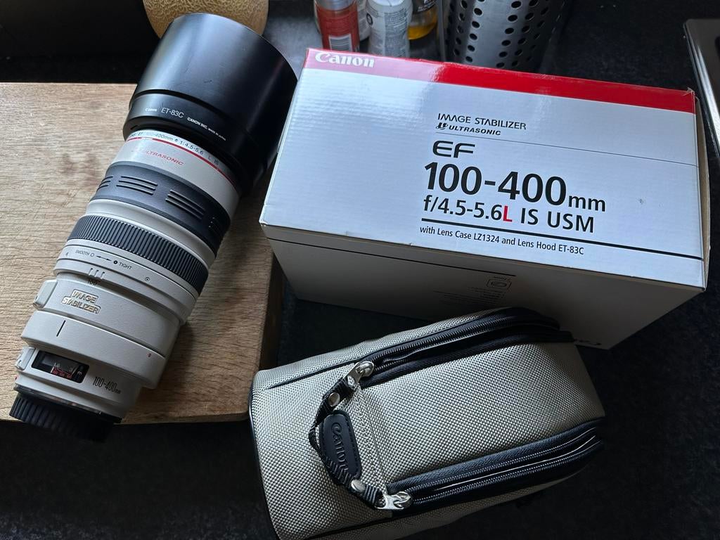 Canon ef 100-400mm f/4.5-5.6 IS 1 USM, Audio, Tv en Foto, Fotografie | Lenzen en Objectieven, Ophalen, Zo goed als nieuw, Telelens