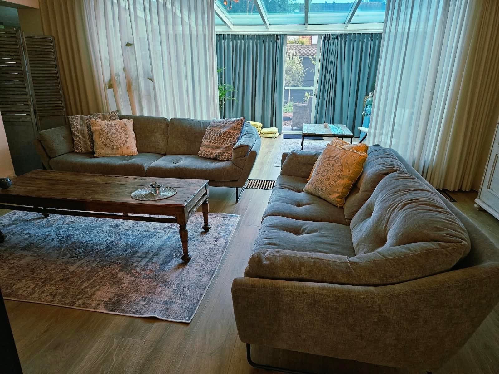 Luxe banken (3- en 4-persoons) - Zo goed als nieuw, Ophalen, Driepersoons, 75 tot 100 cm, Zo goed als nieuw