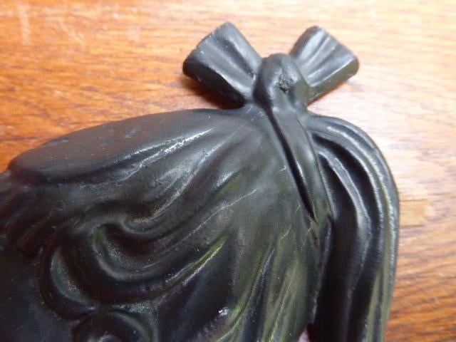 Vintage metalen wanddecoratie, meisje, Ophalen of Verzenden