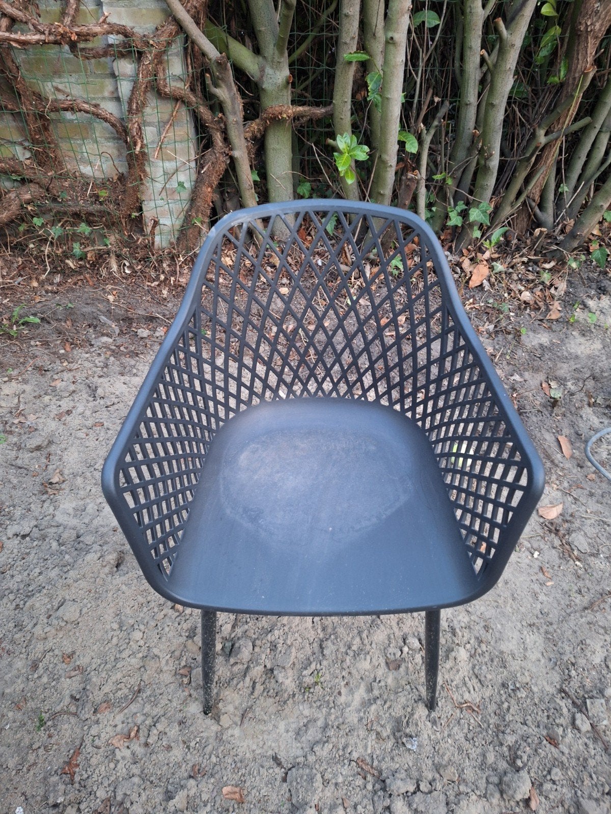 Zwarte tuinstoel 6 stuks, Tuin en Terras, Tuinstoelen, Ophalen, Gebruikt