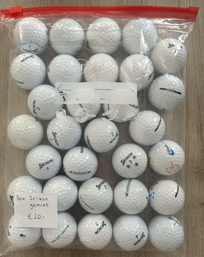 30x Srixon golfballen – gemengde modellen, Sport en Fitness, Ophalen, Zo goed als nieuw, Bal(len), Overige merken