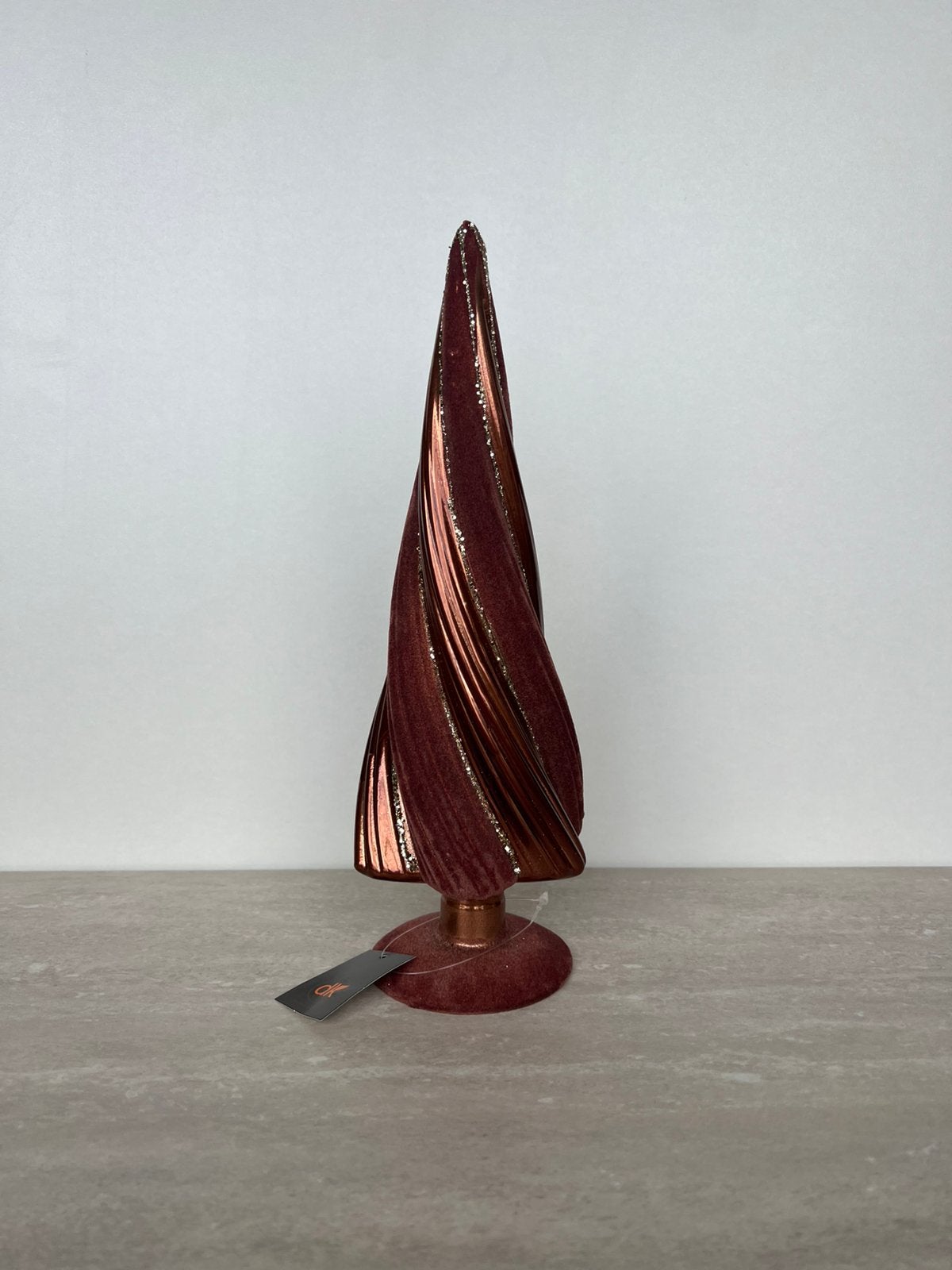 Luxe glazen kerstboom bordeauxrood / goud glitter (30 cm), Diversen, Ophalen of Verzenden, Nieuw