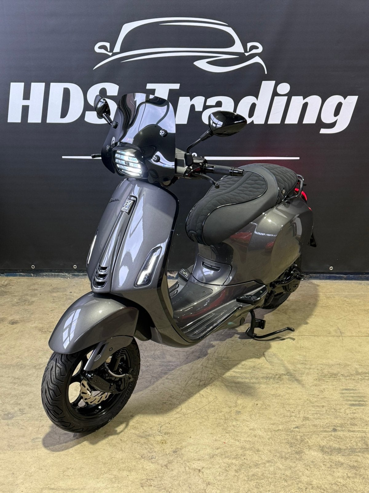 Vespa Sprint Brom Custom Porsche Agaat Grijs 80cc Akrapovic!, Ophalen, Overige modellen, Maximaal 45 km/u, Zo goed als nieuw