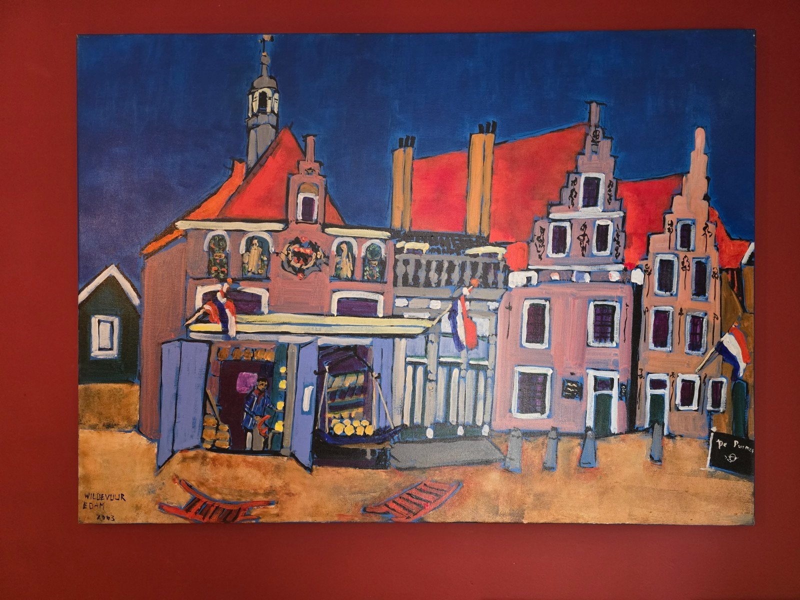 Schilderij 'Edam' van Wildevuur, 2003 80×110, Ophalen