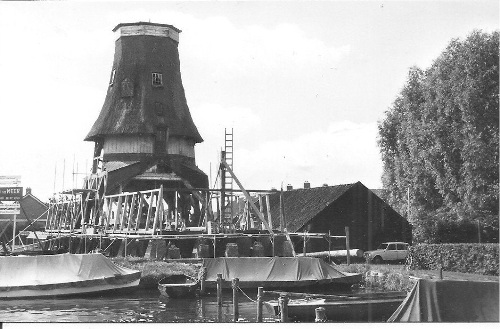Woudsend, Zaagmolen 'De Jager' - Foto okt. 1974, Ophalen of Verzenden, 1960 tot 1980, Ongelopen, Friesland