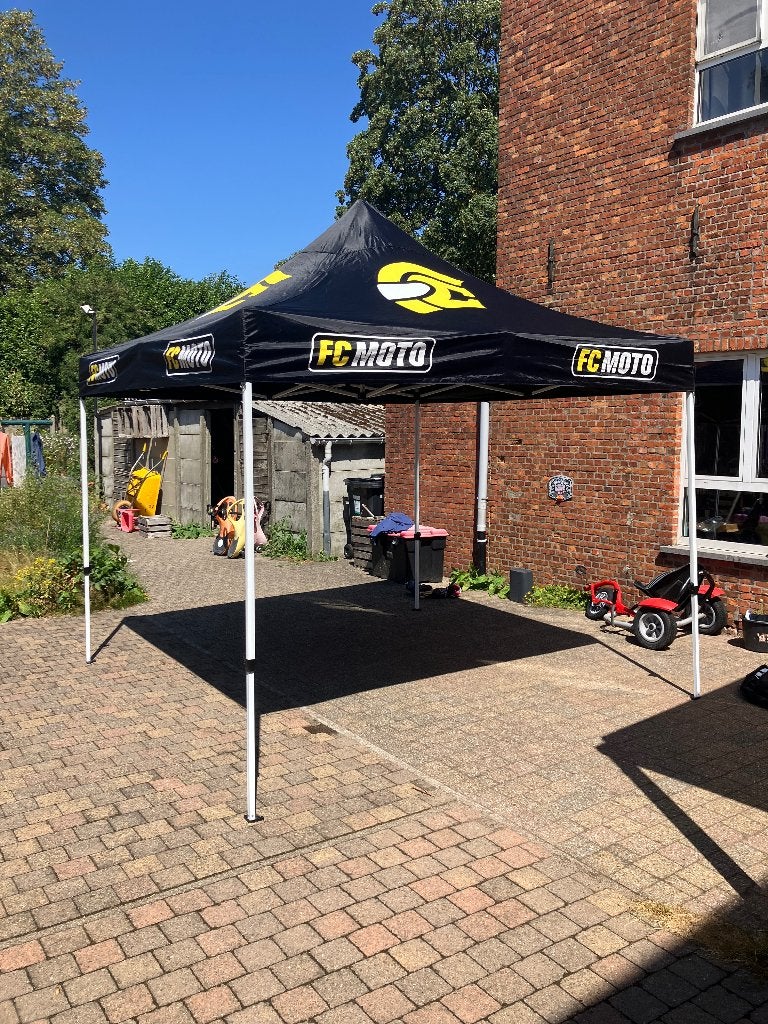 FC-Moto 2.0 Partytent / Paddocktent 3x3 m – Zwart, Ophalen, Zo goed als nieuw, Tot en met 2