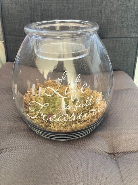 Riverdale glazen pot met deksel waxinelicht, Huis en Inrichting, Ophalen of Verzenden, Zo goed als nieuw, Glas