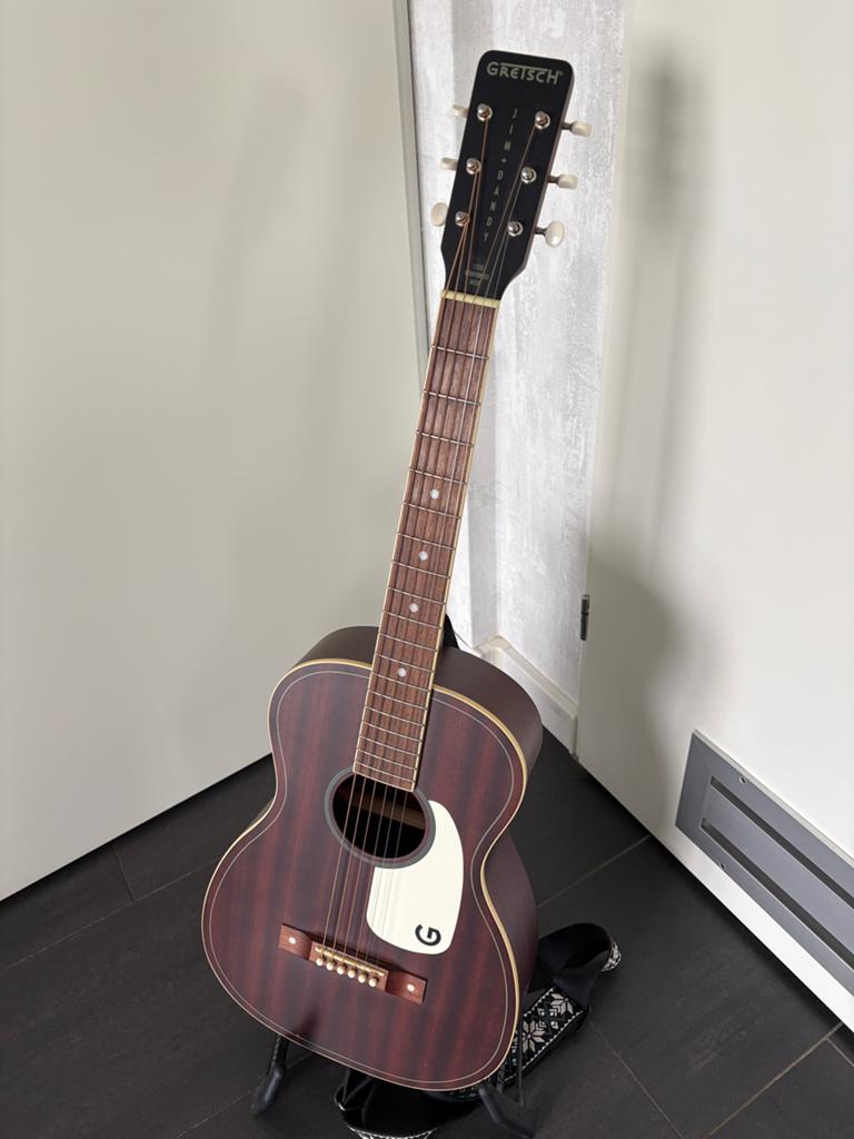Gretch Jim Dandy parlor frontier stain bon aanwezig, Ophalen, Zo goed als nieuw, Western- of Steelstringgitaar