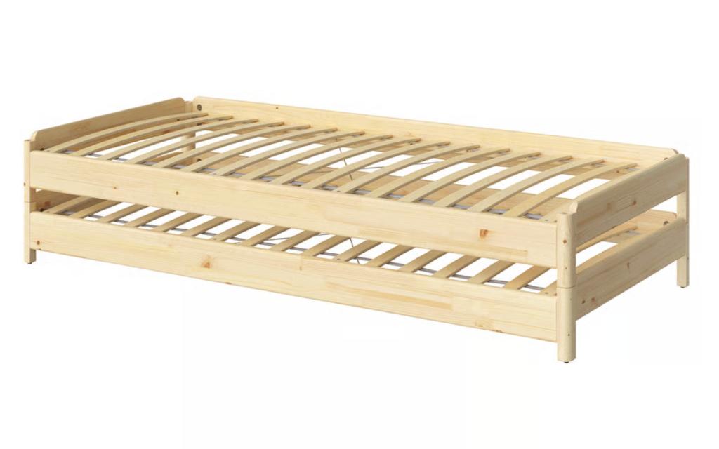 UTAKER Stapelbaar bed, grenen, 80x200 cm, Huis en Inrichting, Ophalen, Tweepersoons, Scandinavisch, Zo goed als nieuw