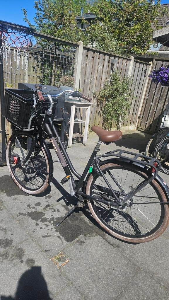 Prachtige moederfiets incl krat en dubbele standaard., Fietsen en Brommers, Fietsen | Dames | Moederfietsen, Ophalen, 0 zitjes