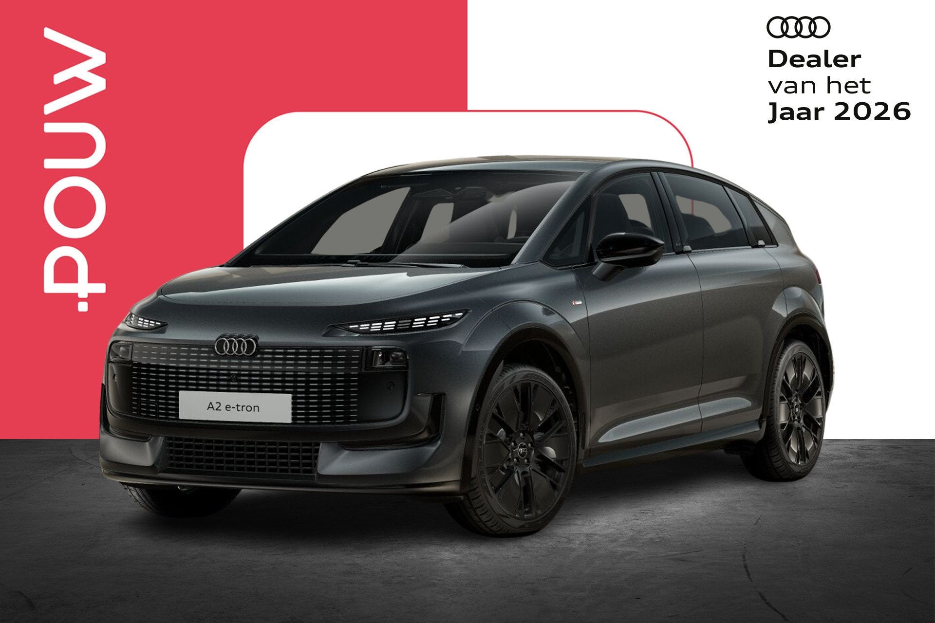 Audi A2 e-tron 190pk S Edition 61 kWh | Tech Plus | 20" Velg, Auto's, Automaat, 12 maanden, Achterwielaandrijving, Zwart