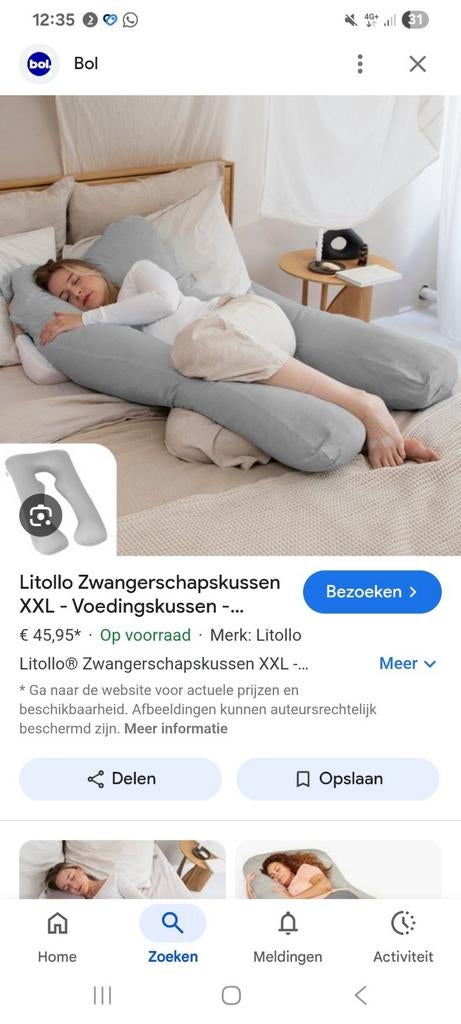 Zwangerschapskussen/Voedingskussen met uitwasbare hoes, Ophalen, Gebruikt, Wit, Overige vormen