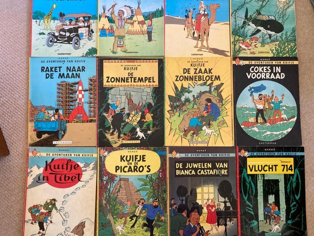 12 Delen Avonturen van Kuifje, Casterman, keurige staat., Boeken, Meerdere stripboeken, Ophalen of Verzenden, Zo goed als nieuw