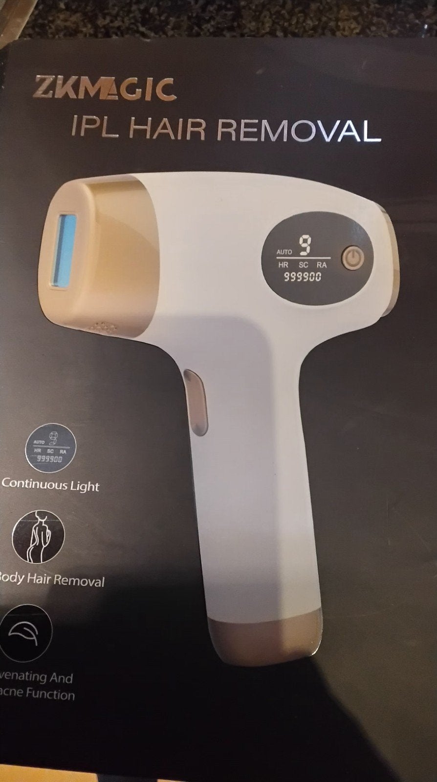 ZKMAGIC IPL Laser Ontharing Apparaat - Nieuw in Doos, Ophalen of Verzenden, Nieuw, Scheren en Epileren