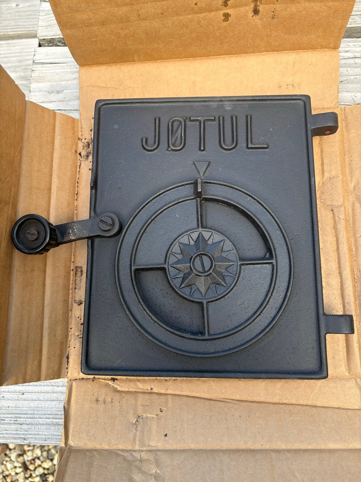 Jotul Houthaard 602 deurtje met nieuw koord, Ophalen of Verzenden, Gebruikt, Houthaard