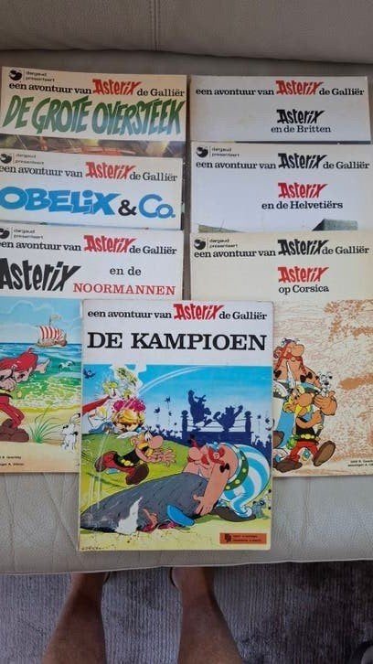 Asterix stripboeken - set van 7 albums jaren 70s, Meerdere stripboeken, Ophalen of Verzenden, Gelezen